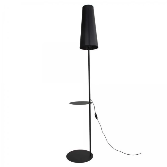 Lampa podłogowa czarna z półką 170cm 1xE27 ZING kolor Czarny 5959 TK Lighting