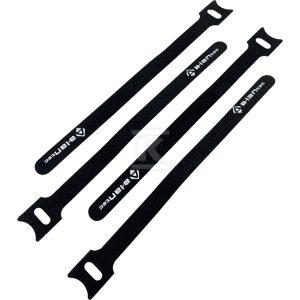 Opaska rzepowa do kabli z oczkiem, długość 200mm, szer.12 mm, czarny (opak. 10 szt.) ALANTEC NI046-BK