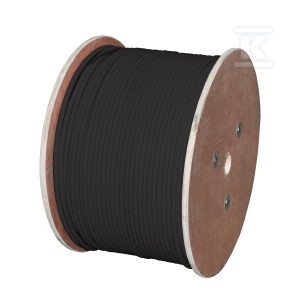 Kabel F/UTP kat.6, teleinformatyczny, PE zewnętrzny suchy, Fca 4x2x23 AWG, 1Gb/s (10Gb/s do 55m), czarny, 500m – ALANTEC KIF6OUTS500