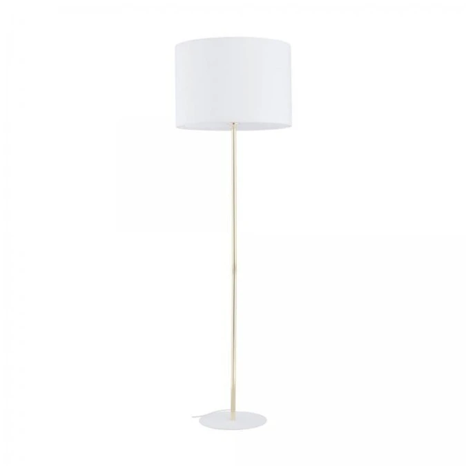 Lampa podłogowa z abażurem UMBERTO E27 złota noga i biała podstawa 16033 TK Lighting