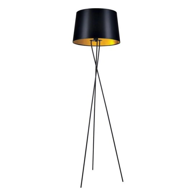 Lampa podłogowa dekoracyjna czarno‑złota z serii REMI GOLD K‑4358 Kaja Lighting