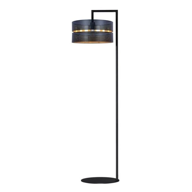 Lampa podłogowa czarna z dekoracyjnym abażurem z serii ZIMBO K‑5225 Kaja Lighting