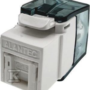Moduł keystone RJ45 beznarzędziowy UTP kat.6A ALANTEC PLUS – badanie jakości INTERTEK (USA) – PODWYŻSZONE PARAMETRY TRANSMISYJNE MB007-1 Moduł keystone RJ45 beznarzędziowy UTP kat.6A ALANTEC PLUS – badanie jakości INTERTEK (USA) – PODWYŻSZONE PARAMETRY TRANSMISYJNE MB007-1