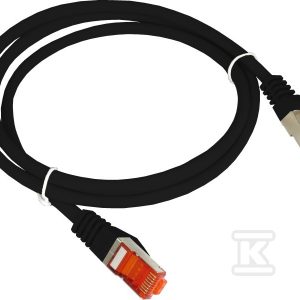Patchcord F/UTP kat.6 PVC 0.5m czarny ALANTEC KKS6CZA0.5