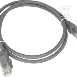 Patchcord U/UTP kat.5e PVC 0.25m szary ALANTEC KKU5SZA0.25 Patchcord U/UTP kat.5e PVC 0.25m szary ALANTEC KKU5SZA0.25
