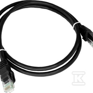 Patchcord U/UTP kat.6 PVC 0.25m czarny ALANTEC KKU6CZA0.25 Patchcord U/UTP kat.6 PVC 0.25m czarny ALANTEC KKU6CZA0.25