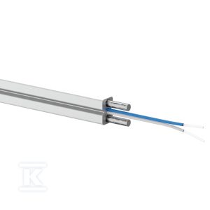 Kabel światłowodowy FTTH 2J B2ca SM 9/125 biały, wzmocnienie FRP, całkowicie dielektryczny, 1000m ALANTEC FOK-W2J-SM-A-B-B