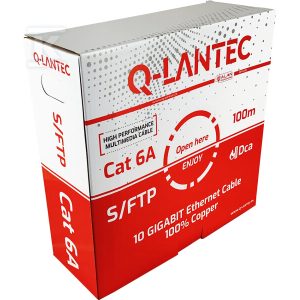 Kabel S/FTP kat.6A, sieciowy, skrętka, LSOH, Dca 4x2x23 AWG, 10Gb/s, gwarancja 10 lat, szary, 100m – Q-LANTEC KIS6ALSOH100DQ Kabel S/FTP kat.6A, sieciowy, skrętka, LSOH, Dca 4x2x23 AWG, 10Gb/s, gwarancja 10 lat, szary, 100m – Q-LANTEC KIS6ALSOH100DQ