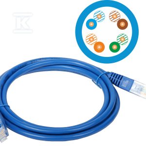 Patchcord U/UTP kat.5e PVC 5.0m niebieski ALANTEC KKU5NIE5 Patchcord U/UTP kat.5e PVC 5.0m niebieski ALANTEC KKU5NIE5