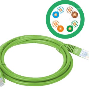 Patchcord U/UTP kat.5e PVC 5.0m zielony ALANTEC KKU5ZIE5 Patchcord U/UTP kat.5e PVC 5.0m zielony ALANTEC KKU5ZIE5