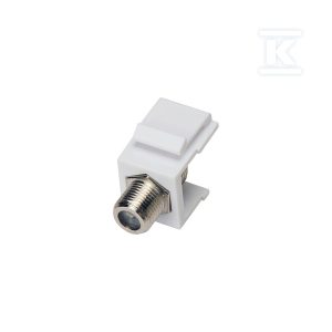 Adapter typu keystone ze złączem F, kolor biały ALANTEC MKA-F-B-CON-F Adapter typu keystone ze złączem F, kolor biały ALANTEC MKA-F-B-CON-F