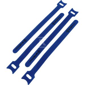 Opaska rzepowa do kabli z oczkiem, długość 200mm, szerokość12 mm, niebieski (opak. 10 szt.) ALANTEC NI046-BL