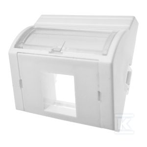 Adapter 45×45 1xRJ45 (wypukły kątowy) ALANTEC OS021