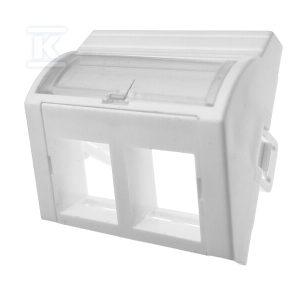 Adapter 45×45 2xRJ45 (wypukły kątowy) ALANTEC OS022 Adapter 45×45 2xRJ45 (wypukły kątowy) ALANTEC OS022
