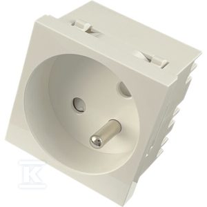 Modułowe gniazdo elektryczne 2P+Z, 45×45, standardowe – przystosowane do budowy gniazd modułowych wielokrotnych. ALANTEC PZ016 Modułowe gniazdo elektryczne 2P+Z, 45×45, standardowe – przystosowane do budowy gniazd modułowych wielokrotnych. ALANTEC PZ016