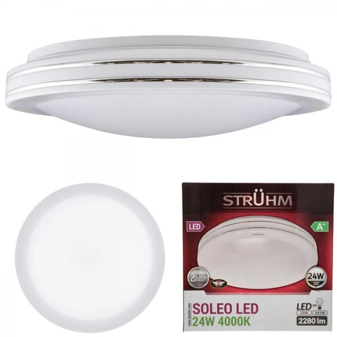 Lampa plafon kinkiet hermetyczny LED SOLEO 24W 03242 STRUHM