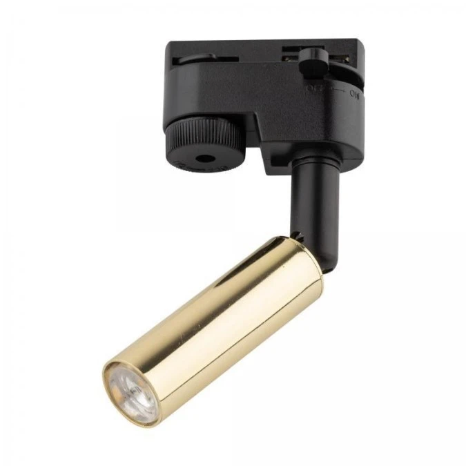 Lampa reflektor na szynę TRACER 1 obwodowy Czarny / złoty 6616 TK Lighting