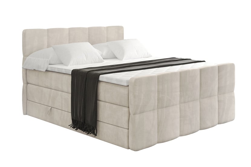 Łóżko kontynentalne z pojemnikiem i materacem H3|H4 LIRO-Z KING 120x200cm 525229