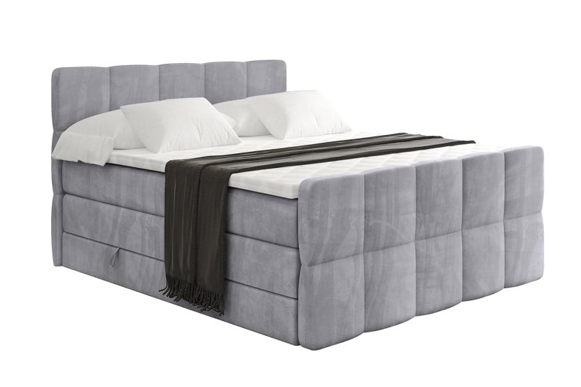 Łóżko kontynentalne z pojemnikiem i materacem H3|H4 LIRO-Z KING 140x200cm 525256