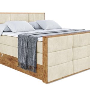 Łóżko kontynentalne z pojemnikiem i materacem H3|H4 LOLLI1-Z KING 200x200cm 654738 Łóżko kontynentalne z pojemnikiem i materacem H3|H4 LOLLI1-Z KING 200x200cm 654738