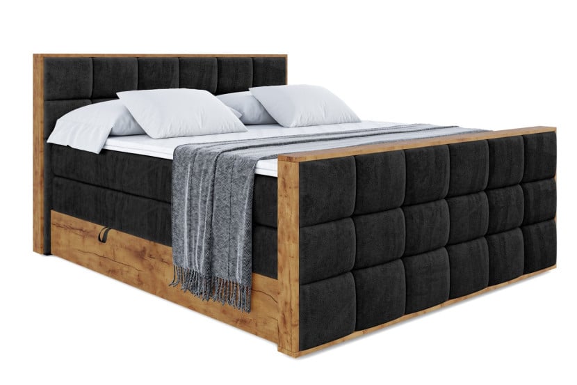 Łóżko kontynentalne z pojemnikiem i materacem H3|H4 LOLLI2-Z KING 120x200cm 654762