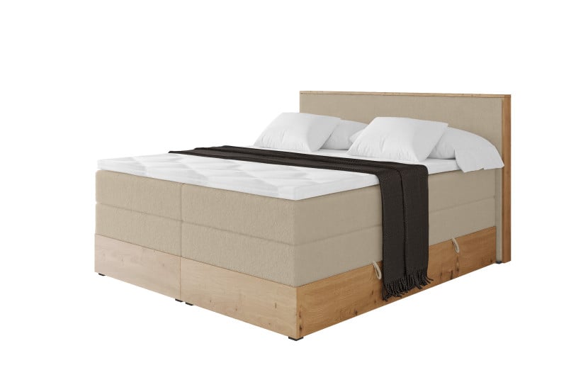 Łóżko kontynentalne z pojemnikiem i materacem H3|H4 LOLLI9 KING 140x200 992050