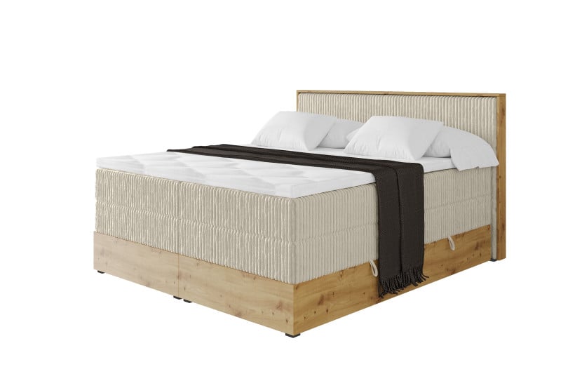 Łóżko kontynentalne z pojemnikiem i materacem H3|H4 LOLLI9 KING 180x200 992197