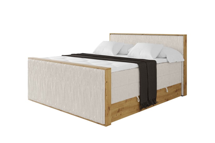 Łóżko kontynentalne z pojemnikiem i materacem H3|H4 LOLLI9-Z KING 120x200 992149