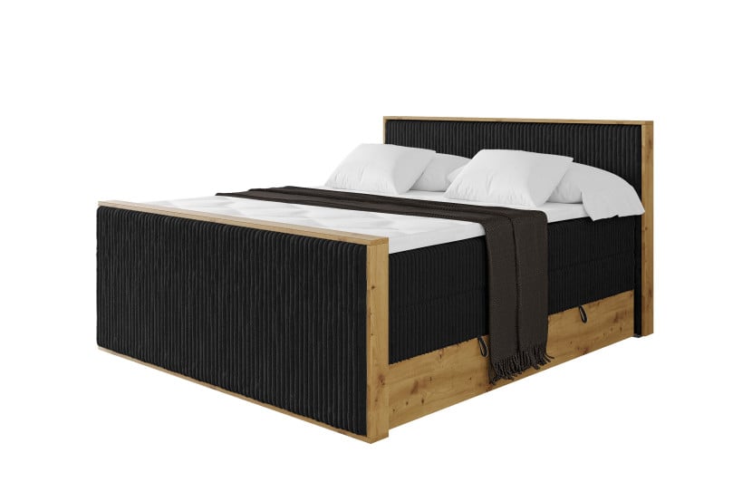 Łóżko kontynentalne z pojemnikiem i materacem H3|H4 LOLLI9-Z KING 160x200 991985