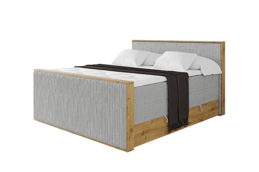 Łóżko kontynentalne z pojemnikiem i materacem H3|H4 LOLLI9-Z KING 200x200 992043