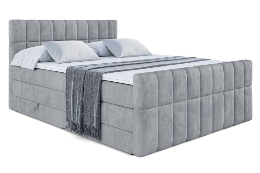 Łóżko kontynentalne z pojemnikiem i materacem H3|H4 MIAMI-Z KING 180x200cm 235788