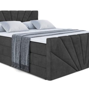 Łóżko kontynentalne z pojemnikiem i materacem H3|H4 MILTIO-Z KING 160x200cm 235485