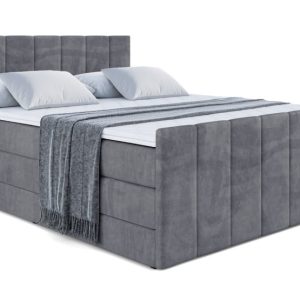 Łóżko kontynentalne z pojemnikiem i materacem H3|H4 MOETI-Z KING 200x200cm 235347 Łóżko kontynentalne z pojemnikiem i materacem H3|H4 MOETI-Z KING 200x200cm 235347