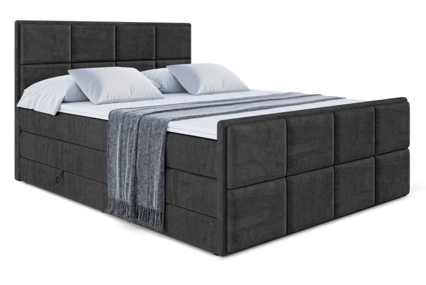 Łóżko kontynentalne z pojemnikiem i materacem H3|H4 NOVA-Z KING 120x200cm 443545