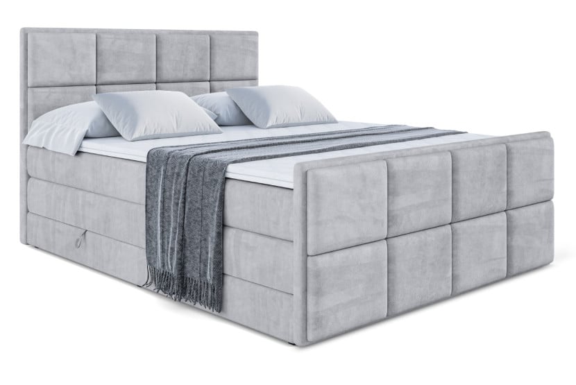 Łóżko kontynentalne z pojemnikiem i materacem H3|H4 NOVA-Z KING 120x200cm 443562