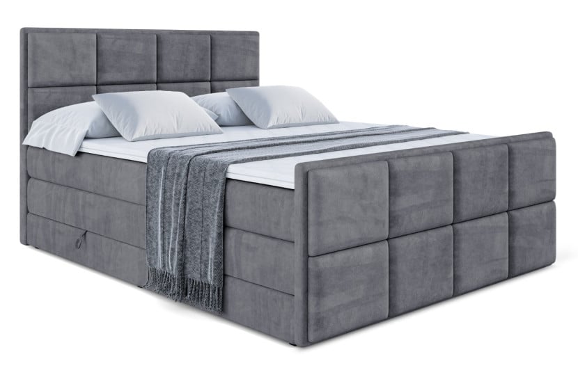 Łóżko kontynentalne z pojemnikiem i materacem H3|H4 NOVA-Z KING 120x200cm 443531