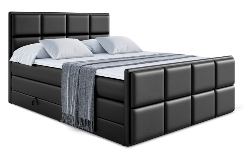 Łóżko kontynentalne z pojemnikiem i materacem H3|H4 NOVA-Z KING 160x200cm 443571