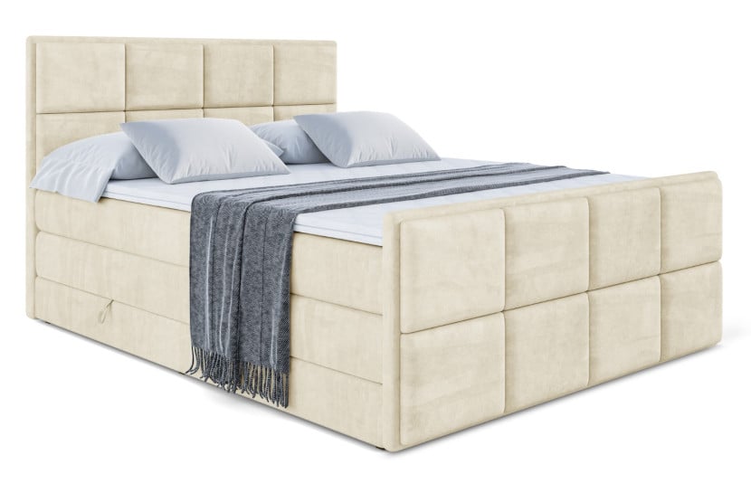 Łóżko kontynentalne z pojemnikiem i materacem H3|H4 NOVA-Z KING 180x200cm 443526