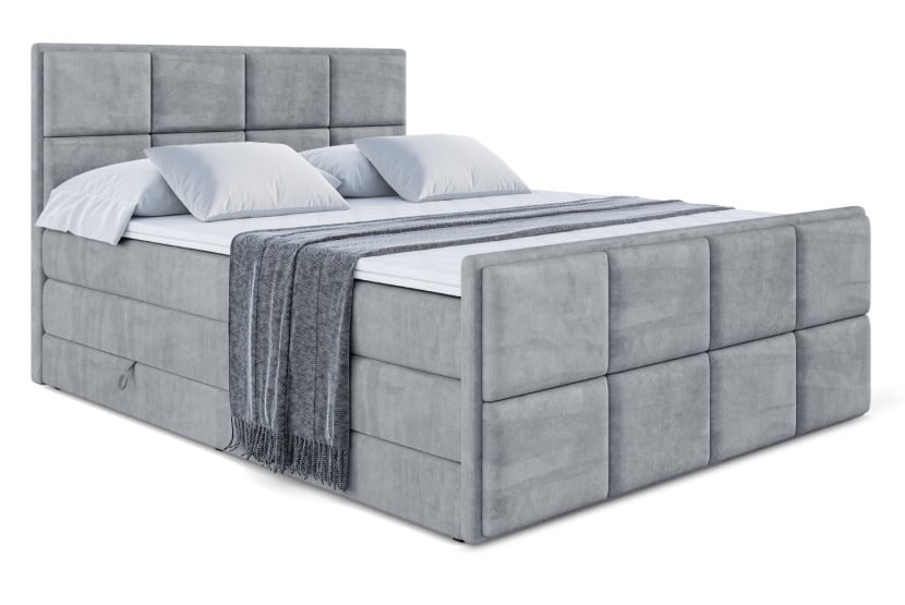 Łóżko kontynentalne z pojemnikiem i materacem H3|H4 NOVA-Z KING 180x200cm 443510
