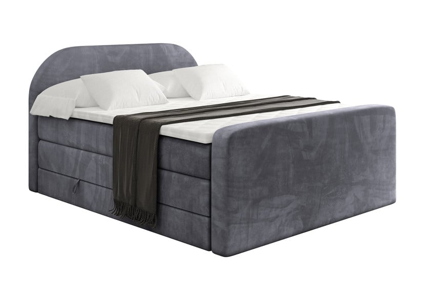 Łóżko kontynentalne z pojemnikiem i materacem H3|H4 NOX-Z KING 120x200cm 524727
