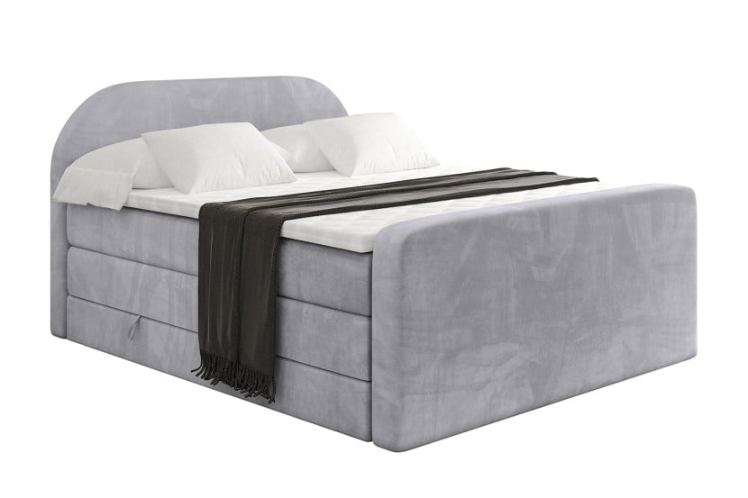 Łóżko kontynentalne z pojemnikiem i materacem H3|H4 NOX-Z KING 120x200cm 524785