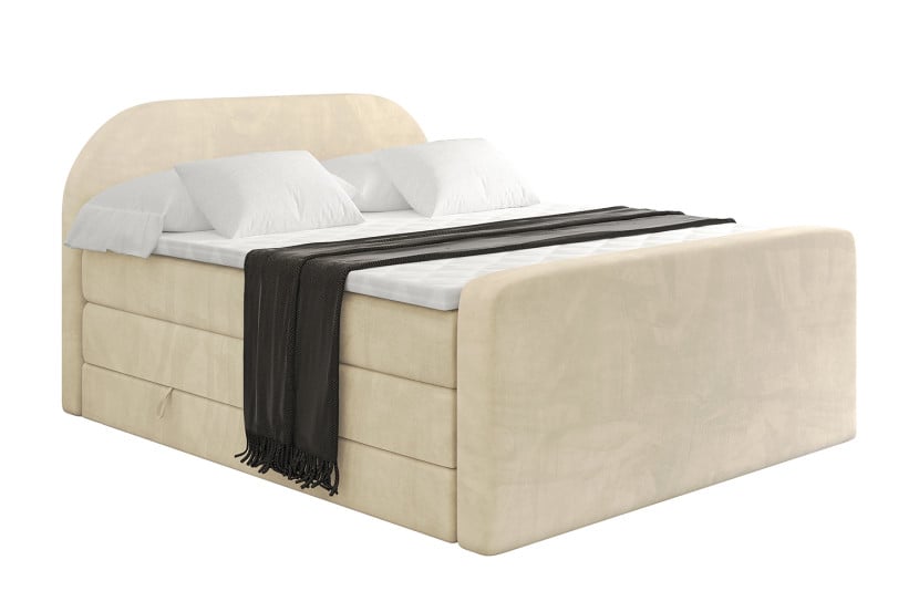 Łóżko kontynentalne z pojemnikiem i materacem H3|H4 NOX-Z KING 140x200cm 524690