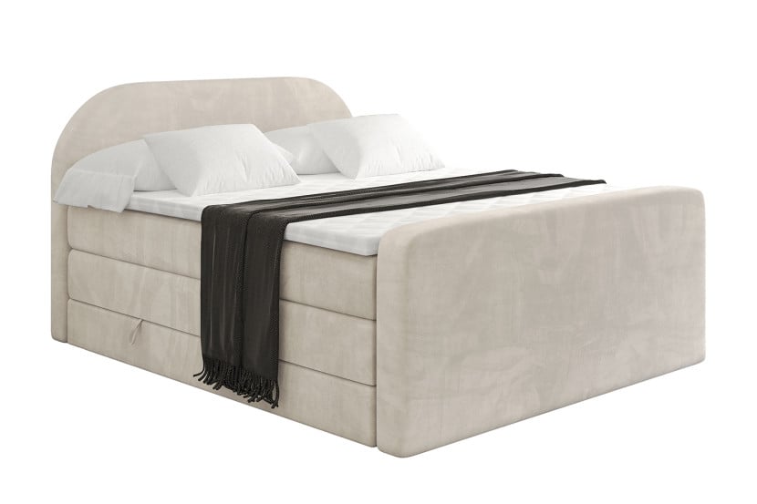 Łóżko kontynentalne z pojemnikiem i materacem H3|H4 NOX-Z KING 180x200cm 524630