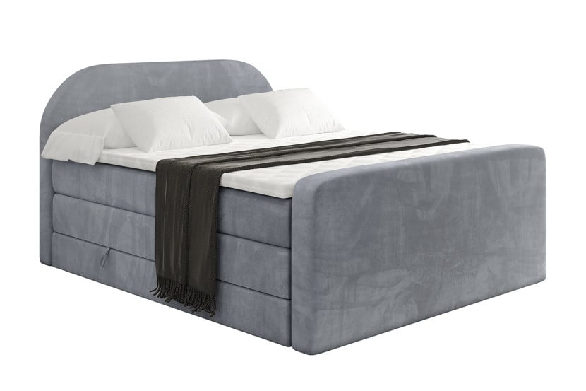 Łóżko kontynentalne z pojemnikiem i materacem H3|H4 NOX-Z KING 200x200cm 524762