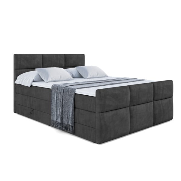 Łóżko kontynentalne z pojemnikiem i materacem H3|H4 OHIO-Z KING 200x200cm 235116