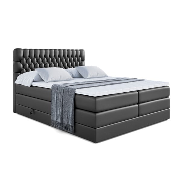 Łóżko kontynentalne z pojemnikiem i materacem H3|H4 SERENE KING 180x200 cm 358624
