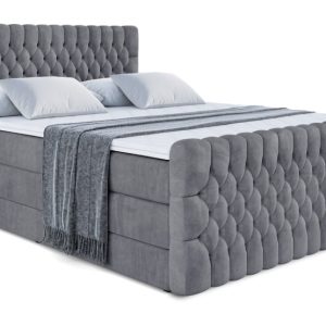 Łóżko kontynentalne z pojemnikiem i materacem H3|H4 SERENE-Z KING 200x200cm 654660 Łóżko kontynentalne z pojemnikiem i materacem H3|H4 SERENE-Z KING 200x200cm 654660