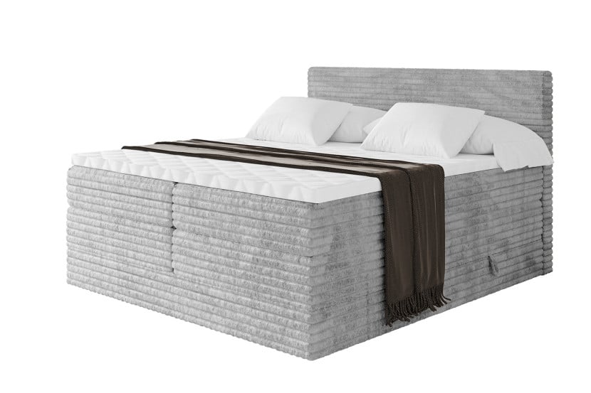 Łóżko kontynentalne z pojemnikiem i materacem H3|H4 TOLO KING-v1 160x200cm 881422