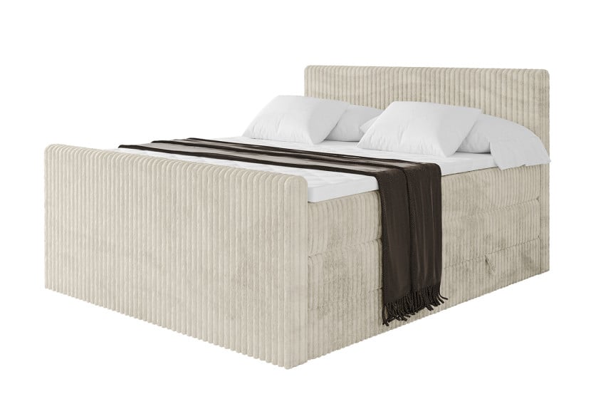 Łóżko kontynentalne z pojemnikiem i materacem H3|H4 TOLO-Z KING 200x200cm 666009