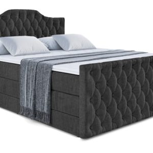 Łóżko kontynentalne z pojemnikiem i materacem H3|H4 VILA-1-Z KING 160x200cm 443745